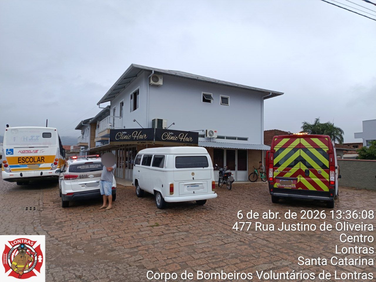 Motociclista fica ferido após colisão com ônibus no Centro de Lontras