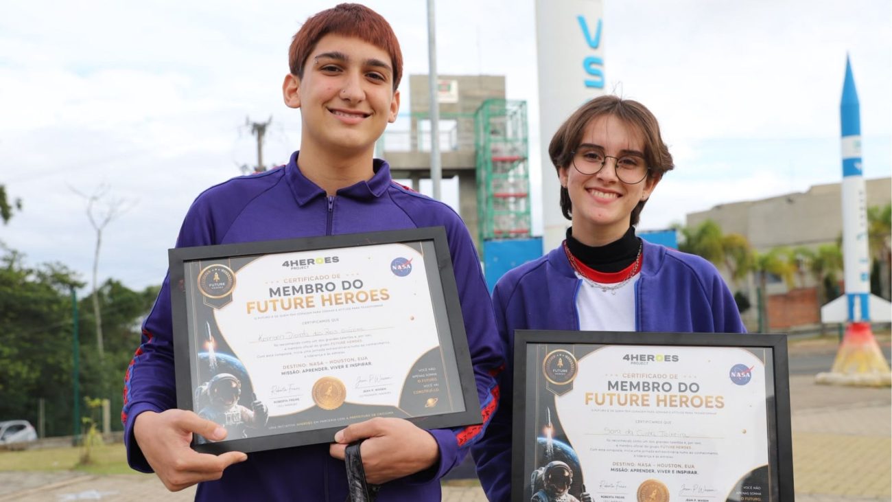 Dois estudantes catarinenses são selecionados para intercâmbio educacional da Nasa nos Estados Unidos