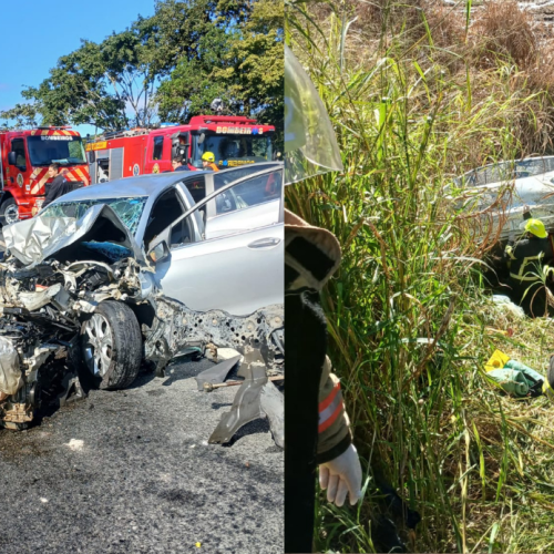 Helicóptero Arcanjo 03 atende vítima em estado grave após colisão frontal na BR-470